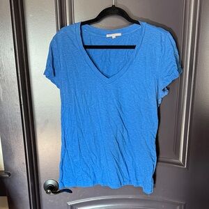 GAP Bright Blue V-Neck Short Sleeve Tee